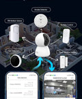 Clear Shot 4K Indoor Security Camera And Pet Watcher With 360 Pan Tilt Two Way Audio interface with smart sensors and remote.