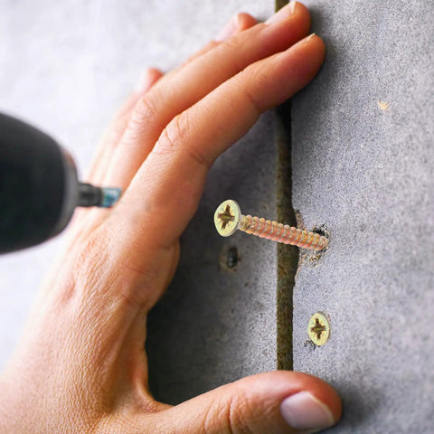 Using Drywall Anchors and Screws Kit 40 Sets Heavy Duty Rust Proof Steel Construction for Concrete and Dry Walls