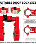 Must-Have Door Lock Installation Kit With Precision Latch Mortise Tool For Smooth DIY Home Hardware Projects And Super Easy Lock Upgrades, red adjustable plastic tool for 1-3/8 to 2 inch doors