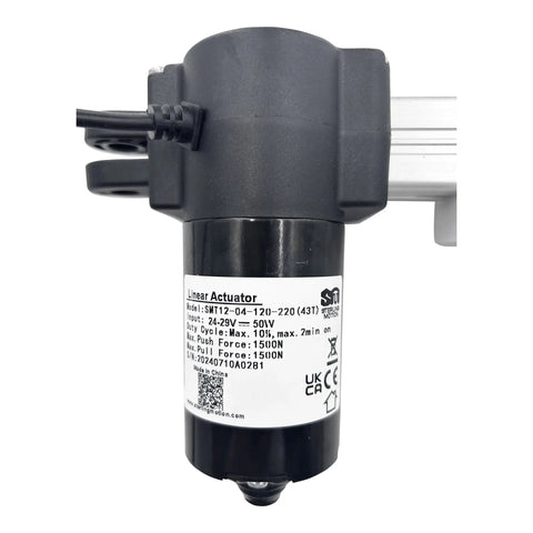 Heavy Duty Power Recliner Linear Actuator Motor Lift Chair Straight Swap Replacement With 120 mm Fit And 220 mm Stroke No Sweat Install Smooth Glide Upgrade close-up view of actuator.