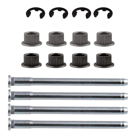 Door Hinge Pin And Bushing Repair Kit Zinc Plated Steel Beefed Up Heavy Duty Replacement For Chevy GMC Fullsize Trucks And SUVs 1988 To 2002 Includes 4 Pins 8 Bushings And 4 E Ring Clips Easy Install, pins and bushings