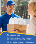 Bulk 800 Pack Air Pillows With Pump For Shipping And Moving Pro Grade Inflatable Packing Bags visible in box with delivery person