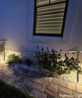Low Voltage Pathway Lights Kit For Outdoor Spaces Cast Aluminum Landscape Fixture With Replaceable G4 LED Bulbs Black Finish 2 Pack