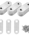 Heavy Duty Straight Corner Braces Forged From Top Shelf Stainless Steel Metal Frame Anchors built in a 24-piece set with screws.