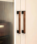Bronze Walnut Zinc Alloy Cabinet Pull 5 Inch Center To Center 128mm 4 Pack on kitchen cabinet doors