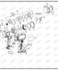 Exploded diagram of Beefed-Up Half Inch Anvil Assembly Replacement For 18V 20V Max XR Impact Wrench Fits Type 1-3 DCF899HB DCF899HP