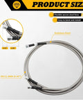 70 Inch 6AN Transmission Cooler Hose Kit With Stainless Steel Braided PTFE Lines for 4L60E 4L80E TH350 TH400 2004R 700R4 And C5 Vehicles