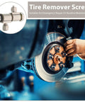 Heavy Duty Tire Changer Connector For Emergency Repairs Alloy Material Two Piece Set Precision Design Quick Install For Tire Machines Parts And Tire Service Reliable Long Lasting Connector, alloy tire remover screw on brake rotor
