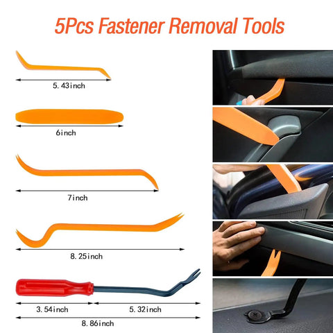 5 piece fastener removal tools for 390Pcs Auto Push Rivets Kit With 18 Popular Sizes For Subaru Forester BRZ Impreza