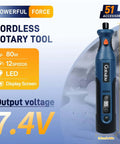Cordless Rotary Tool Kit Mini 7.4V USB Rechargeable 12 Speed Power Drill For Sanding Polishing Drilling Wood Carving Jewelry Making