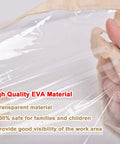 Close-up of the Magnetic Dust Barrier Door Kit Pro Grade showing transparent EVA material, 5'W x 8.5'H.