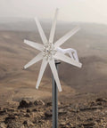 600W Wind Turbine Generator Kit 12V With 8 Blade Design Durable Nylon Blades Charge Controller Included Wind Power Generator For Marine And Home Use Hybrid Solar Wind System Ready.