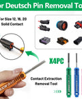 Deutsch Connector Terminal Removal Tool Set For DT DTM DTP DTHD HD Series Depinning Kit with magnetic screwdrivers
