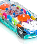 Light Up Transparent Car Toy For Kids That Totally Sparks Sensory Play With Colorful Moving Gears and self-propelled features