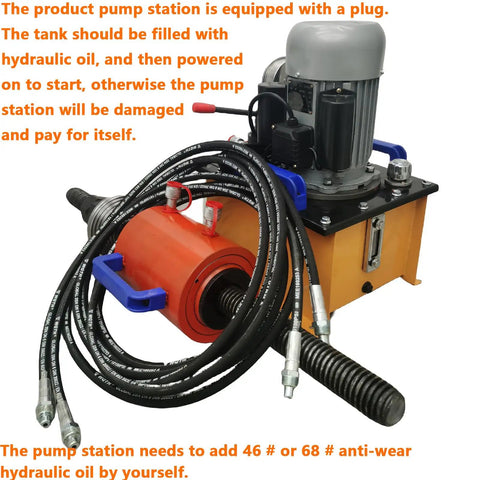 100 Ton Excavator Sleeve Pressing Machine With Electric Pump 220V 1.5KW showing cables and hydraulic unit
