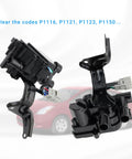 Shop Grade Heater Control Water Valve And Coolant Flow Regulator Assembly For Toyota Prius Hybrid 1.5L 2004 Through 2009 No Headache Direct Bolt In Rig Ready Upgrade, black assembly with hoses and electrical connections.