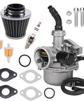 Carburetor For 50cc 70cc 80cc 90cc 110cc 125cc ATVs Go Karts And Dirt Bikes Fits Taotao Kazuma Baja Coolster Honda CRF 4 Stroke Horizontal Engine Easy Install And Beefy Performance with kit components including filters and spark plug