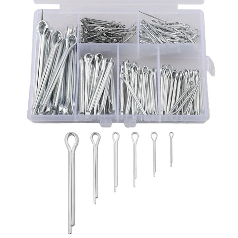 230 Piece Cotter Pins Kit 304 Stainless Steel Spring Hairpin Retaining Pins Assortment in 6 Sizes for Automobile Machinery Trucks Lawn Mowers Repair with DIY Friendly Durable Rust Resistant Storage Case, six sizes in organizer