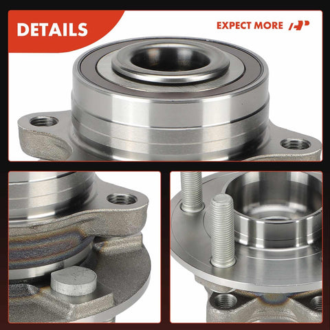 Two Front Wheel Bearing And Hub Assemblies For Ford Explorer 2020-2023 And Lincoln Aviator 2020-2022 RWD, 5-Lug Compatible