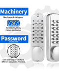 Image showing MX920 Double Keypad Mechanical 14 Key Combination Lock with dual keypads for keyless entry, showcasing password feature.