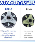 285753A Washer Metal Core Motor Coupling Replacement for Top Load Machines Premium Quality Direct Fit Snap In Easy Install DIY Friendly Non OEM Part That Fixes Will Not Start Will Not Agitate Or Will Not Drain, comparison graphic of washer couplings