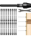 Black QuickLock Deck Wire Railing Kit With One Eighth Inch Wire, T316 Stainless Steel Tensioners, swage lag screws for wood posts