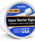 Badass 4 Inch X 180 Foot Vapor Barrier Tape Rock Solid 9 Mil White Polyethylene Sealant for Crawl Spaces on a roll.