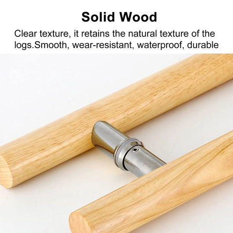 Solid Wood Front Door Pull Handle With Customizable Sliding Hardware And Fittings For Glass Wood Or Metal Doors Modern Minimalist