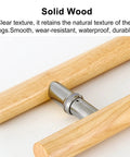 Customizable Wooden Front Door Pull Handle With Sliding Hardware For Home, School, Office, Hotel Use Style 1 150 Cm 59 In Length