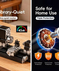 All Metal Elevated Mini Lathe 36W 20,000RPM Desktop Metal And Wood Turning Machine with ultra-quiet motor and safety features