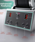 Advanced Rock Tumbler Kit With Digital Polishing Timer And Three Speed Settings control panel close-up.