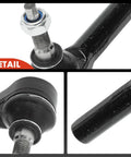 Front Outer Tie Rod End For Ford Mustang 2005-2014 Left And Right Driver And Passenger Side Steering Suspension Replacement To Help Fix Uneven Tire Wear And Keep Your Ride Smooth. Detail of black metal tie rod end with threaded stud and ball joint