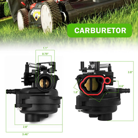 Carburetor Kit 799584 For Briggs And Stratton 594058 594057 592361 594529 And Troy Bilt TB110 TB200 163cc Lawn Mower Fits 103M02 09P702