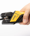 Automatic Wire Stripper For 6 To 16 AWG Cables, Pro Grade Hand Tool in use, German Made Quality, close-up view