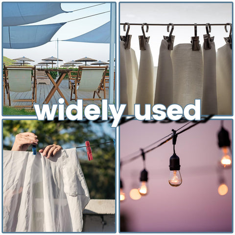 All In One 4 Pack 10 Foot Nylon Coated Stainless Steel Cable Wire Sun Shade Sail Hardware Kit With 79 Accessories in use