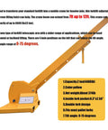 Heavy Duty Forklift Jib Boom Mobile Crane That Is A Flat Out Workhorse Packing Rock Solid 6600 Pounds Of Lift Power adjustable tilt