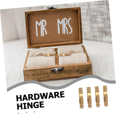 Brass Barrel Hinges For Jewelry Boxes And Small Cabinets Concealed Round Cylinder Hidden Hinges DIY Craft Hardware
