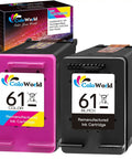 HP 61 Ink Cartridges Combo Pack Black and Tri Color for Envy 4500 4502 DeskJet 2512 1512 2542 2544 2540 3000 3052a OfficeJet 4630 Printers High Yield
