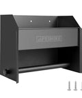 Garage And Trailer Storage Cabinet With Built In Paper Towel Holder and aluminum mounting for garages and race trailers