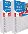 Wicked Clean Air Filter 19 X 20 X 4 MERV 11 For Home HVAC, 2 Pack in packaging, compatible with Bryant Carrier furnaces, allergen reducer.