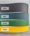 Durable PVC Conveyor Belt Replacement For Commercial Packaging in black, blue, green, and yellow for grain factories.
