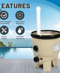 Filter Tank Bottom Assembly Replacement For Pentair FNS Plus Pool FNSP60 And Spa DE 60 Sq Ft by pool with features listed