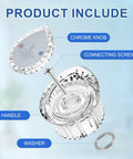 Easy Swap No-Hassle Shower Handle Replacement Kit for Posi-Temp Tub and Shower Faucets, includes acrylic knob, screw, washer