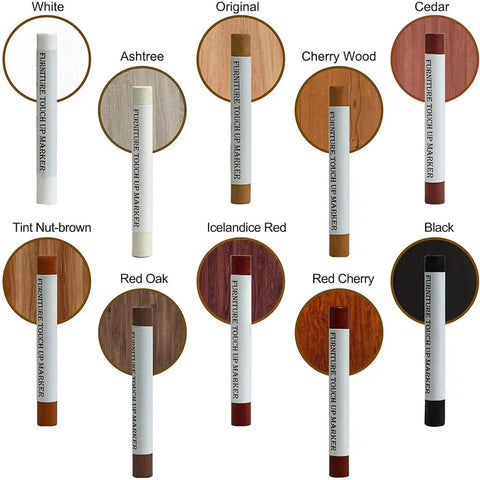 Wood Repair Wax Pens Set With Ten Blendable Colors for hardwood floors cabinets and furniture mess free DIY repair