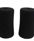 Gym Grade High-Density Foam Foot Pads For Weight Leg Extensions, black tube sponge covers, 7 inch roller pads, 2 pack