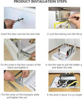Heavy Duty Electric Pull Down Attic Stairs Folding Loft Ladder Telescopic Ceiling Access installation steps with tools shown