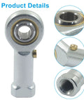 Two Pack 5/16 Inch Bore Rod End Bearing With 5/16-24 Right Hand Thread PHSB5 Self-Lubricating Ball Joint, Jam Nuts Included, Beefy Heavy Duty Linkage Upgrade For Machinery, Auto, And DIY Projects.