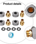 Heavy Duty Hose Repair End Fittings Connectors For 3/4 And 5/8 Inch Hoses, Quick Fix Aluminum And Zinc Alloy With Clamps, 4 Pack