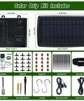 Components of Solar Powered Drip Irrigation Kit With 12 Auto Timer Modes for outdoor gardens and 4-15 pots care