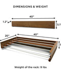 Wall Mounted Retractable Laundry Drying Rack With Wood Look Finish 40 Inch Wide Space Saving Clothes Dryer, dimensions 40" x 20".